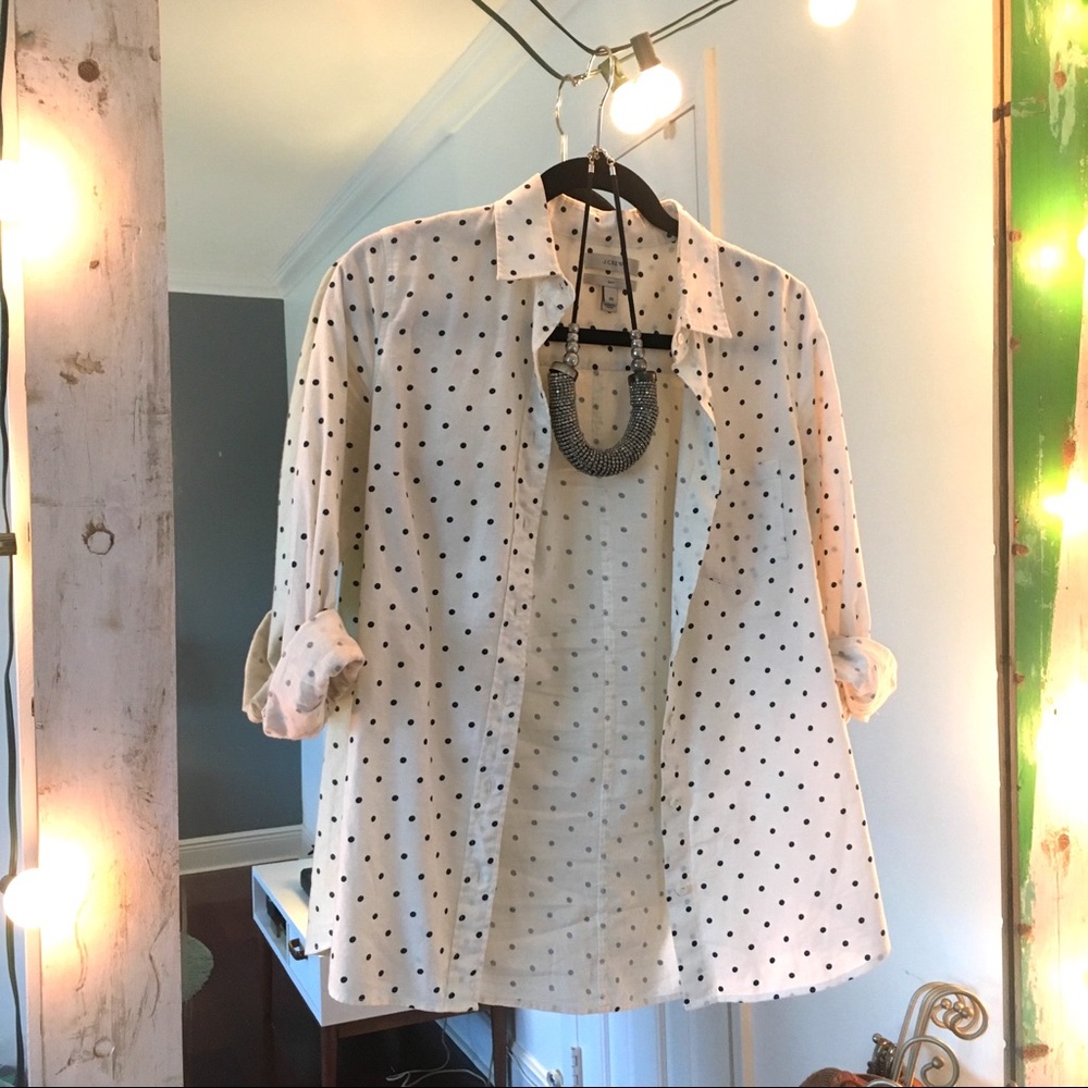 Polka Dot Button Down - J Crew - image 1